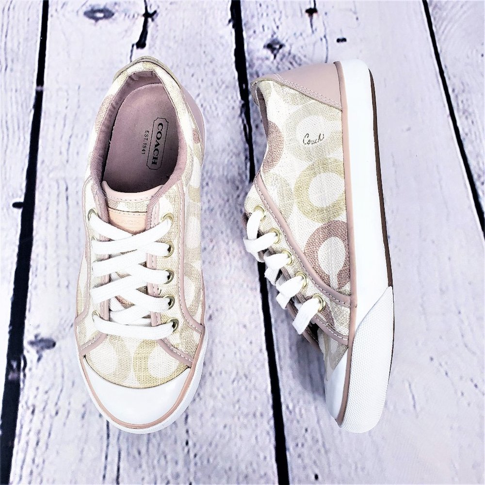 Coach Barrett Shoes Tan Cream Size 6